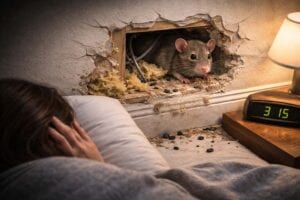 foto di un topo nella parete