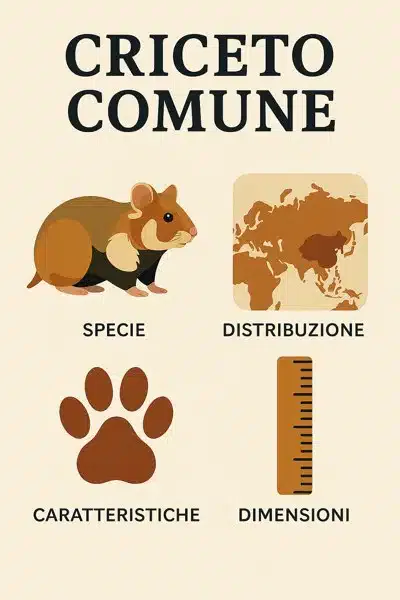 infografica del criceto comune
