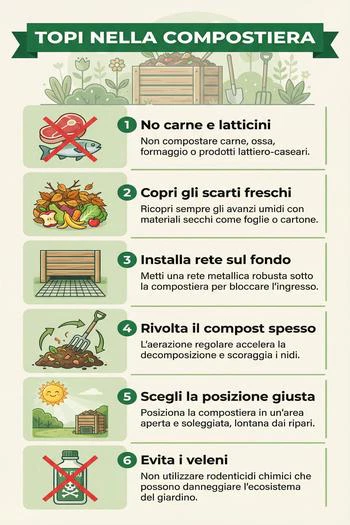 infografica topi nella compostiera